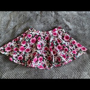 Pink floral skater mini skirt (Wet Seal)